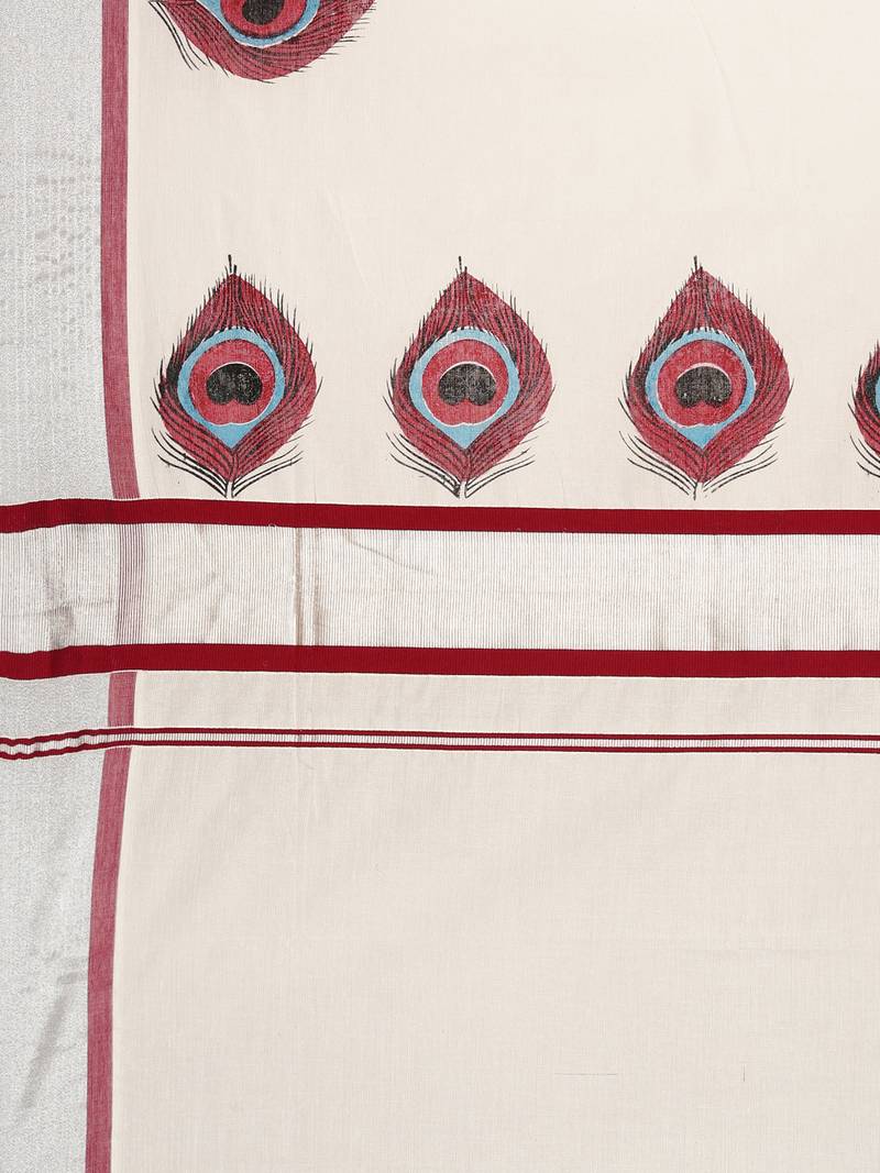 white pure cotton woven saree with blouse