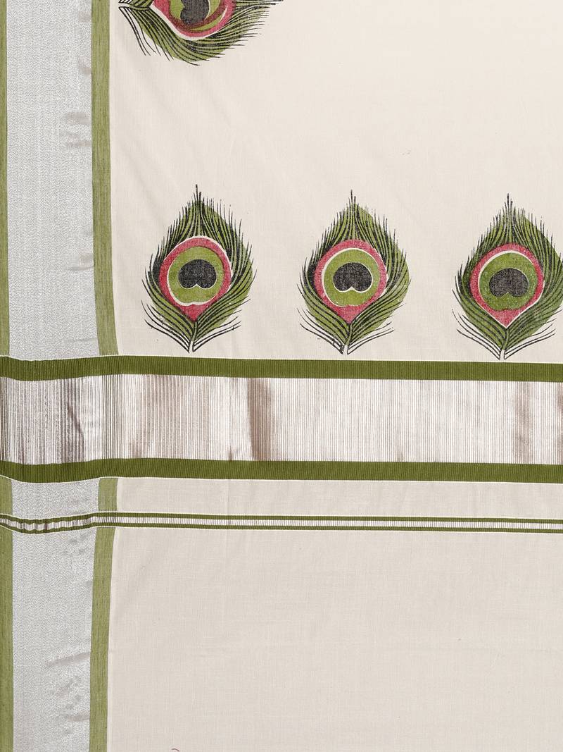 white pure cotton woven saree with blouse