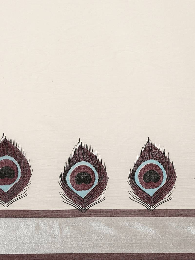 white pure cotton woven saree with blouse