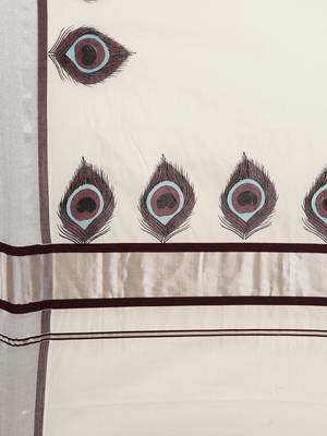 white pure cotton woven saree with blouse 5