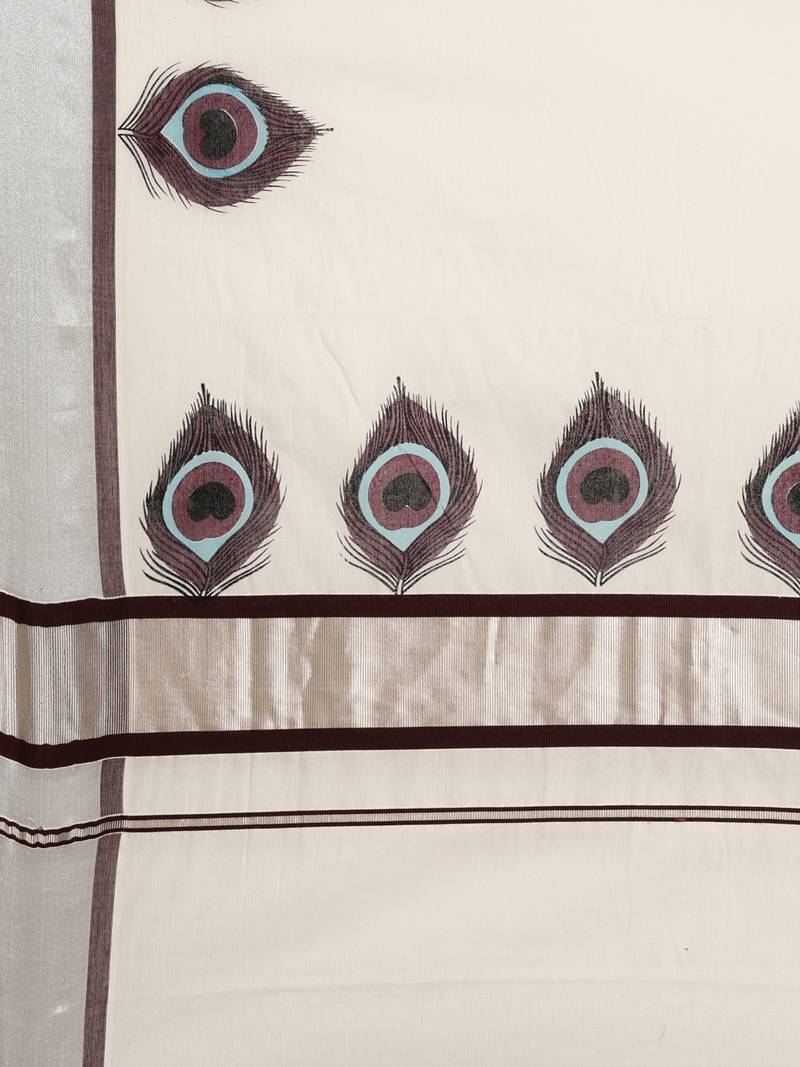 white pure cotton woven saree with blouse