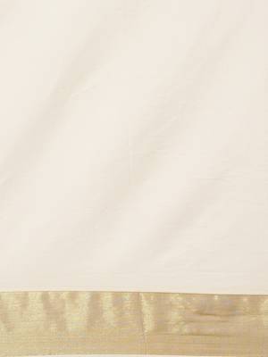 white pure cotton woven saree with blouse 4