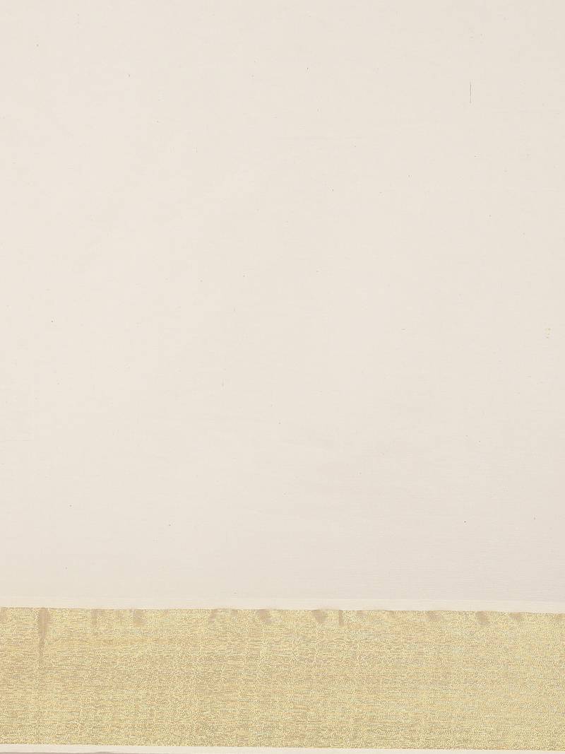 white pure cotton woven saree with blouse