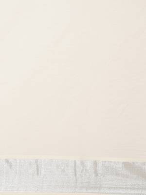 white pure cotton woven saree with blouse 4