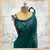Draped saree look green gown with shimmers and embroidery