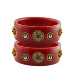 Red Stone Stud Acrylic Bangle with very extra size