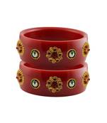 Red Stone Stud Acrylic Bangle with very extra size