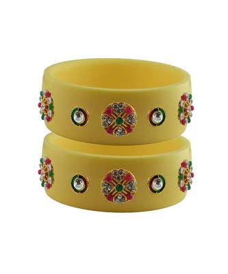 Cream Stone Stud Acrylic Bangle with very extra size 1