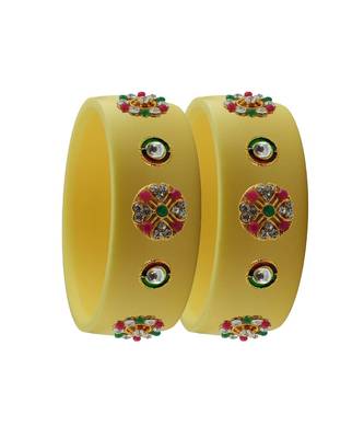 Cream Stone Stud Acrylic Bangle with very extra size 2