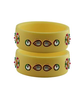 Cream Stone Stud Acrylic Bangle with very extra size 1