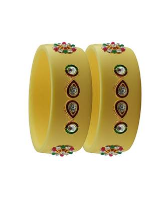 Cream Stone Stud Acrylic Bangle with very extra size 2