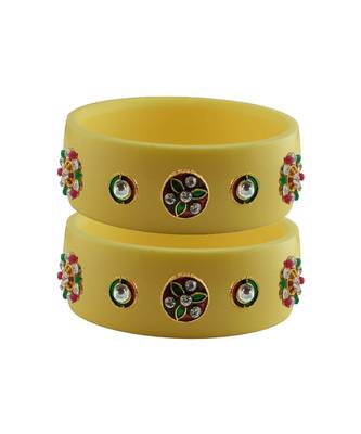 Cream Stone Stud Acrylic Bangle with very extra size 1