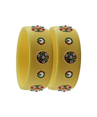 Cream Stone Stud Acrylic Bangle with very extra size 2