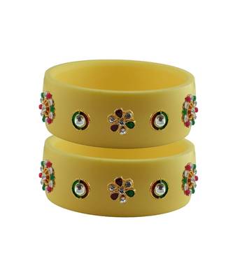 Cream Stone Stud Acrylic Bangle with very extra size 1