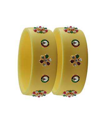 Cream Stone Stud Acrylic Bangle with very extra size 2