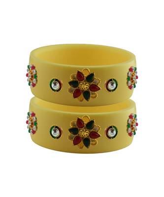 Cream Stone Stud Acrylic Bangle with very extra size 1
