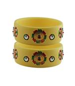 Cream Stone Stud Acrylic Bangle with very extra size