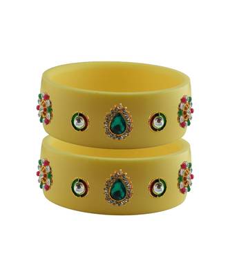 Cream Stone Stud Acrylic Bangle with very extra size 1
