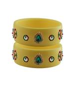 Cream Stone Stud Acrylic Bangle with very extra size