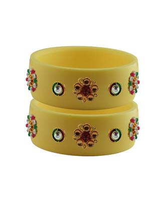 Cream Stone Stud Acrylic Bangle with very extra size 1