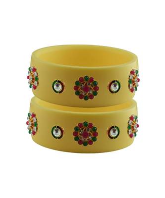 Cream Stone Stud Acrylic Bangle with very extra size 1