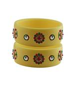 Cream Stone Stud Acrylic Bangle with very extra size