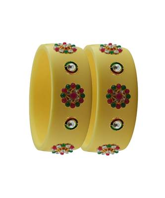 Cream Stone Stud Acrylic Bangle with very extra size 2