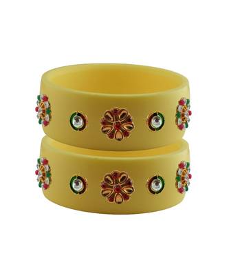Cream Stone Stud Acrylic Bangle with very extra size 1