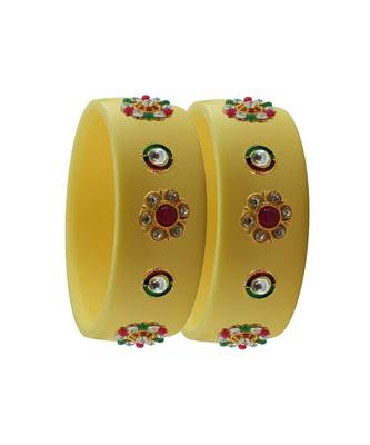 Cream Stone Stud Acrylic Bangle with very extra size 2