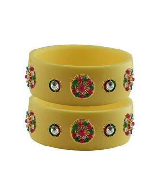 Cream Stone Stud Acrylic Bangle with very extra size 1