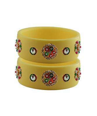 Cream Stone Stud Acrylic Bangle with very extra size 1