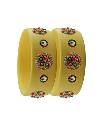 Cream Stone Stud Acrylic Bangle with very extra size 2
