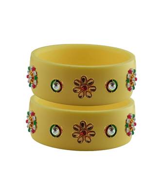 Cream Stone Stud Acrylic Bangle with very extra size 1