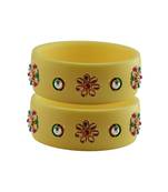 Cream Stone Stud Acrylic Bangle with very extra size