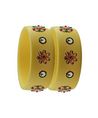 Cream Stone Stud Acrylic Bangle with very extra size 2