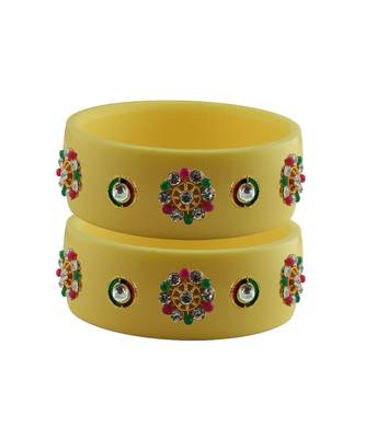 Cream Stone Stud Acrylic Bangle with very extra size 1