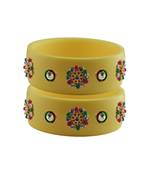 Cream Stone Stud Acrylic Bangle with very extra size