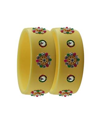 Cream Stone Stud Acrylic Bangle with very extra size 2