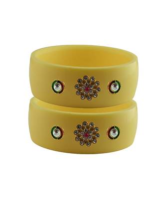 Cream Stone Stud Acrylic Bangle with very extra size 1