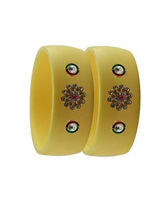Cream Stone Stud Acrylic Bangle with very extra size 2