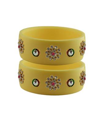 Cream Stone Stud Acrylic Bangle with very extra size 1