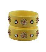 Cream Stone Stud Acrylic Bangle with very extra size