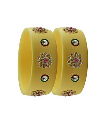 Cream Stone Stud Acrylic Bangle with very extra size 2