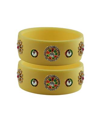 Cream Stone Stud Acrylic Bangle with very extra size 1