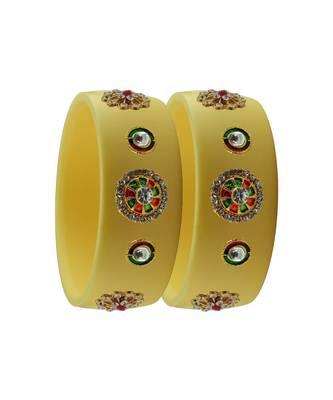 Cream Stone Stud Acrylic Bangle with very extra size 2
