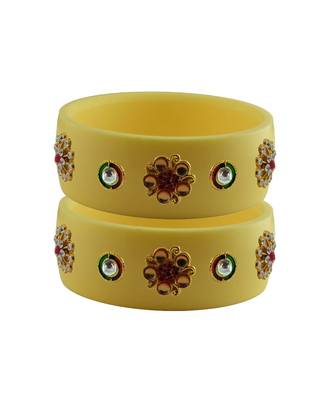 Cream Stone Stud Acrylic Bangle with very extra size 1