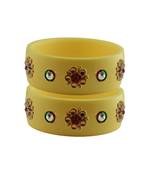Cream Stone Stud Acrylic Bangle with very extra size