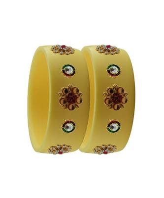 Cream Stone Stud Acrylic Bangle with very extra size 2