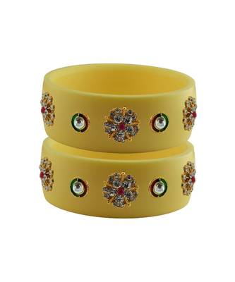 Cream Stone Stud Acrylic Bangle with very extra size 1