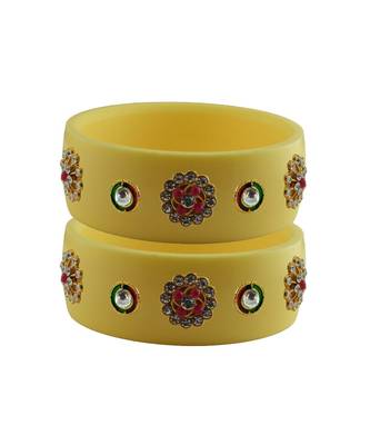 Cream Stone Stud Acrylic Bangle with very extra size 1